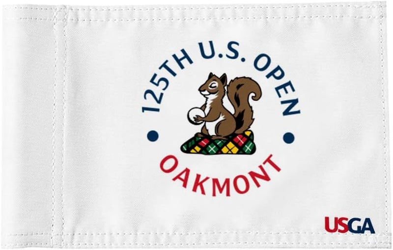 2BUT 2025 US Open Flag Oakmont Golf Pin USGA Flag Practic Putting Green Golf Flag For Backyard Garden Double-Sewn 600D Nylon Miniature Pin Flag Regulation Tube Flag(white 8"x6") - Image 1